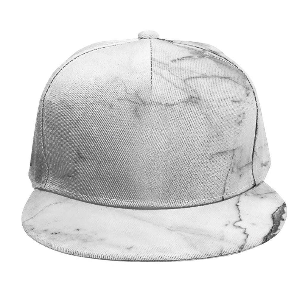 Grey Marble Stone Print Snapback Cap