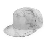 Grey Marble Stone Print Snapback Cap