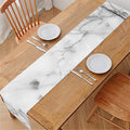 Grey Marble Stone Print Table Runner