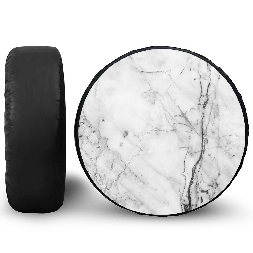 Grey Marble Stone Print Tire Cover