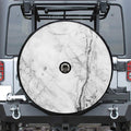 Grey Marble Stone Print Tire Cover With Camera Hole