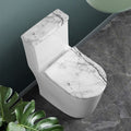 Grey Marble Stone Print Toilet Lid And Tank Cover Set
