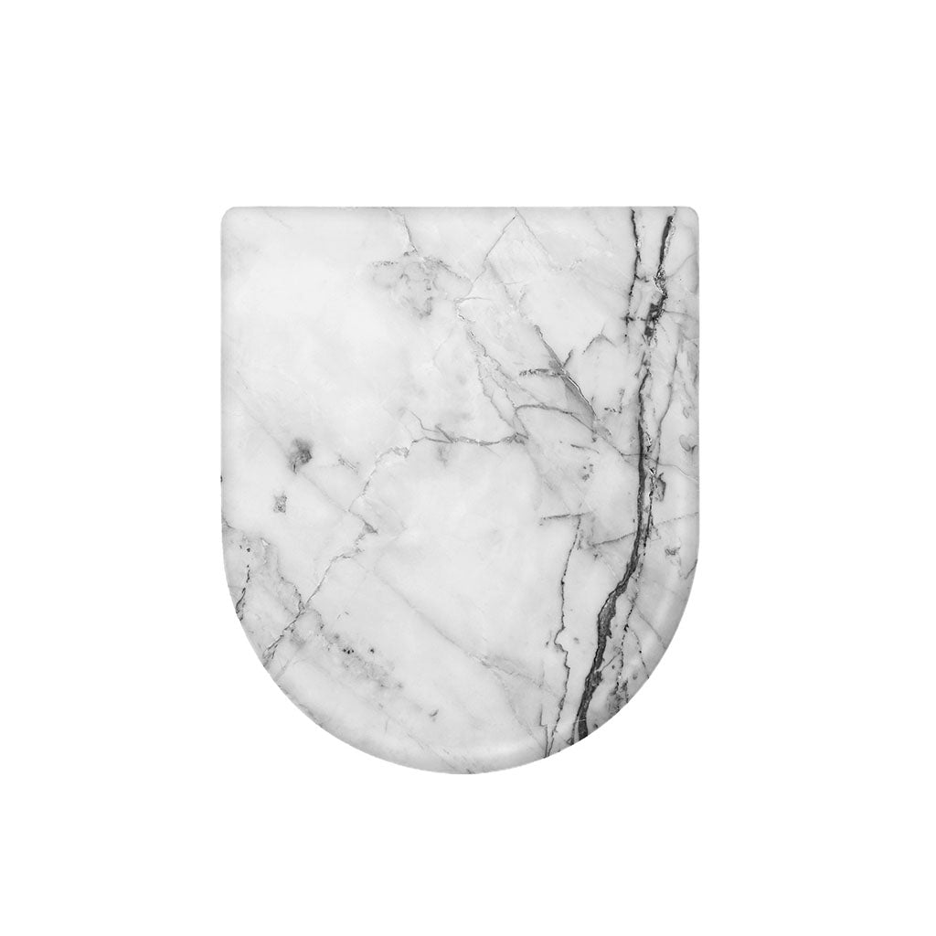 Grey Marble Stone Print Toilet Lid Cover