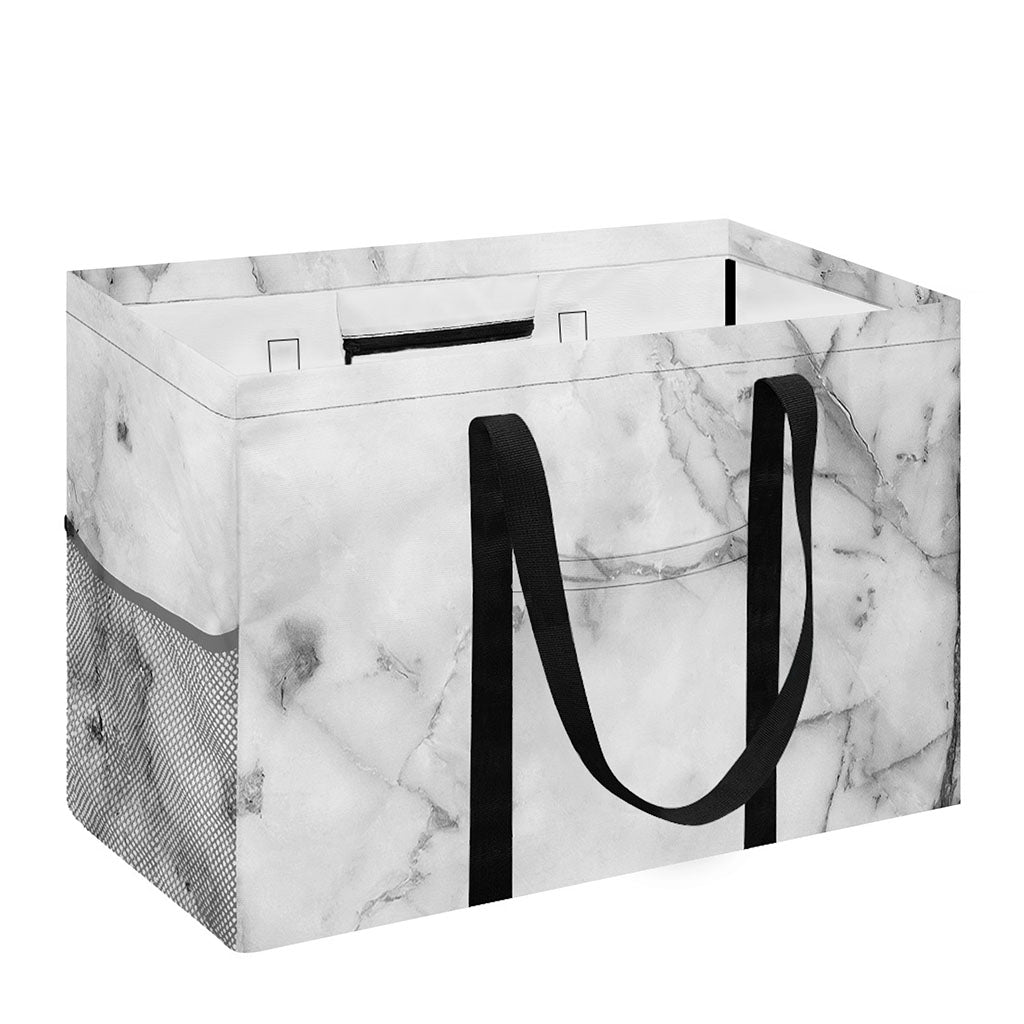 Grey Marble Stone Print Utility Tote Bag