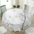 Grey Marble Stone Print Waterproof Round Tablecloth