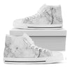 Grey Marble Stone Print White High Top Sneakers