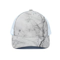 Grey Marble Stone Print White Mesh Trucker Hat