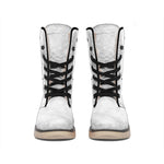 Grey Marble Stone Print Winter Boots