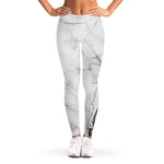 Grey Marble Stone Print Women's Leggings