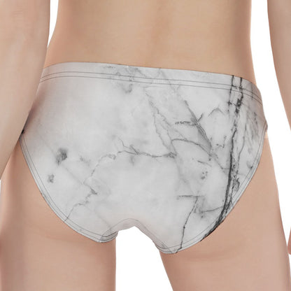 Grey Marble Stone Print Women's Panties