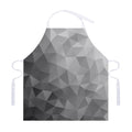 Grey Polygonal Geometric Print Adjustable Apron
