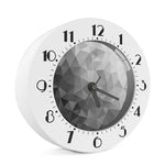 Grey Polygonal Geometric Print Alarm Clock