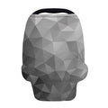 Grey Polygonal Geometric Print Baby Seat Cover