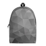 Grey Polygonal Geometric Print Backpack