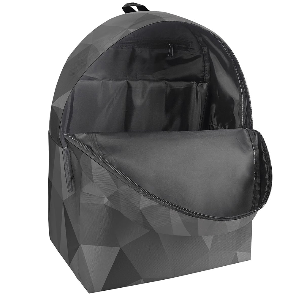 Grey Polygonal Geometric Print Backpack