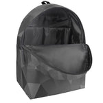 Grey Polygonal Geometric Print Backpack