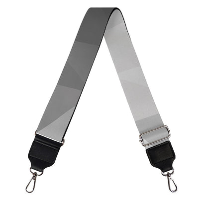 Grey Polygonal Geometric Print Bag Strap