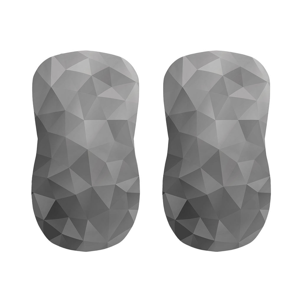 Grey Polygonal Geometric Print Bar Stool Covers