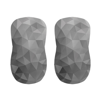 Grey Polygonal Geometric Print Bar Stool Covers