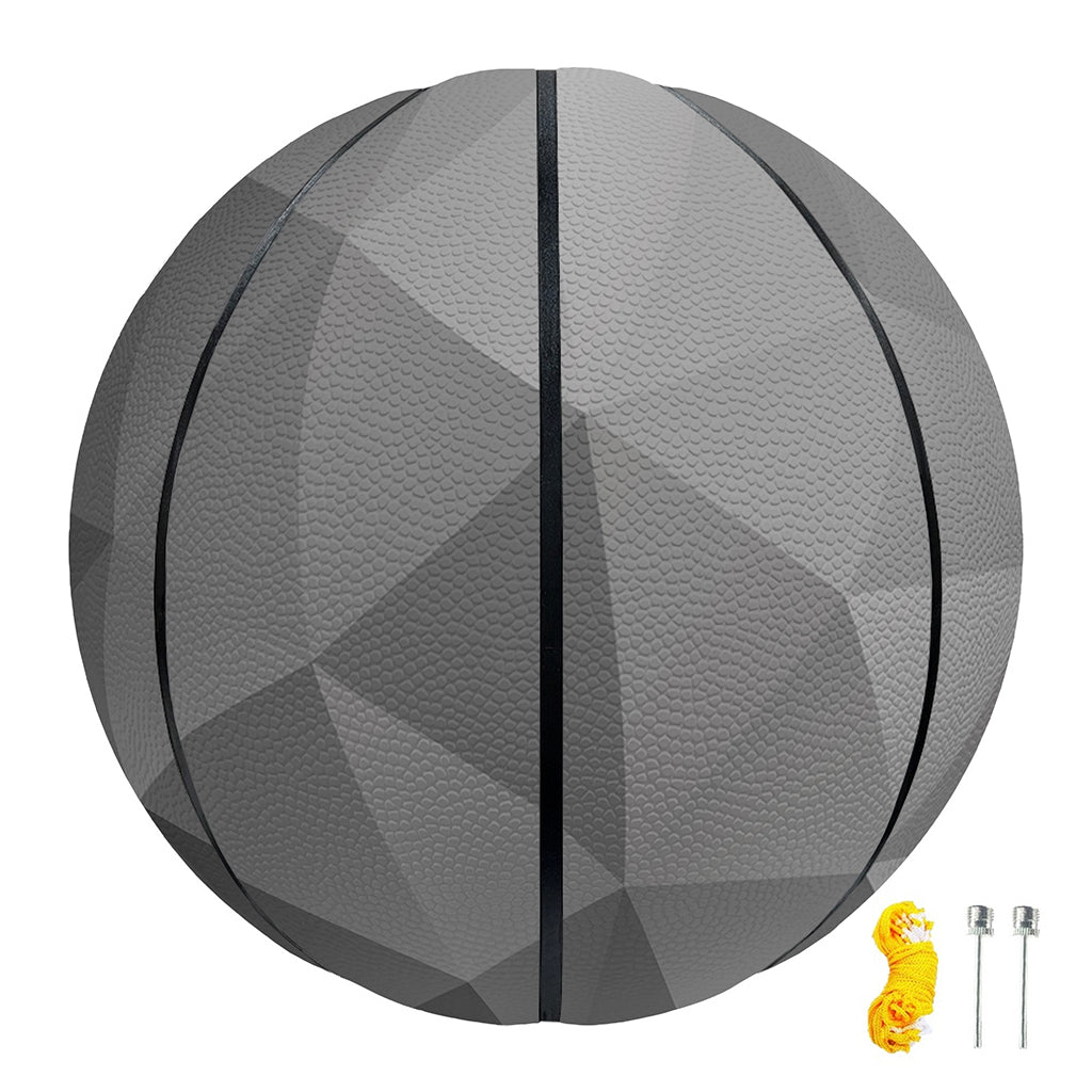 Grey Polygonal Geometric Print Basketball