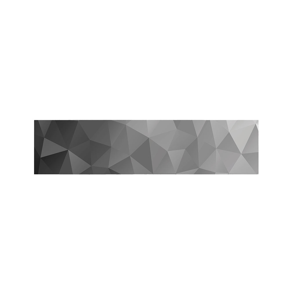 Grey Polygonal Geometric Print Bed Runner