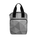 Grey Polygonal Geometric Print Bible Tote Bag