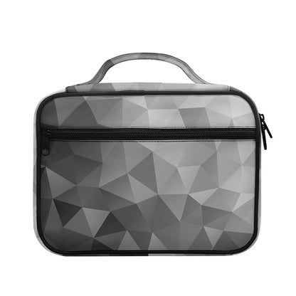 Grey Polygonal Geometric Print Briefcase Bible Bag