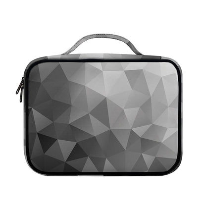 Grey Polygonal Geometric Print Briefcase Bible Bag