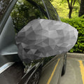 Grey Polygonal Geometric Print Car Side Mirror Covers