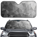 Grey Polygonal Geometric Print Car Windshield Sun Shade