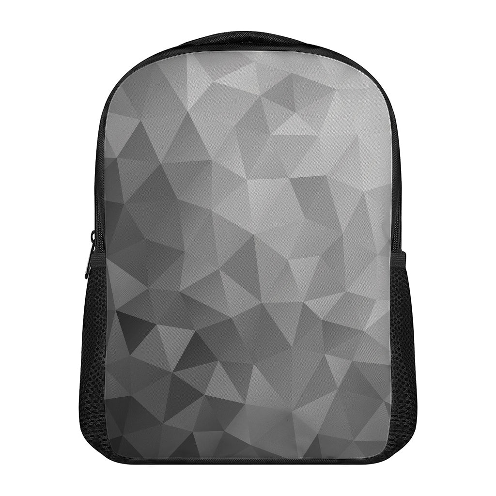 Grey Polygonal Geometric Print Casual Backpack
