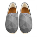 Grey Polygonal Geometric Print Casual Shoes