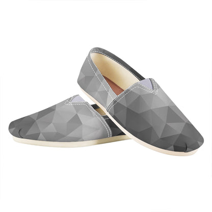 Grey Polygonal Geometric Print Casual Shoes
