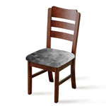 Grey Polygonal Geometric Print Chair Cushion Cover