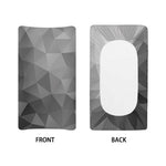 Grey Polygonal Geometric Print Changing Pad Cover