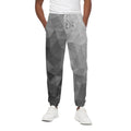 Grey Polygonal Geometric Print Cotton Sweatpants