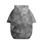 Grey Polygonal Geometric Print Dog Zip Up Hoodie