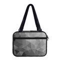 Grey Polygonal Geometric Print Double Strap Bible Bag