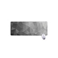 Grey Polygonal Geometric Print Extended Mouse Pad