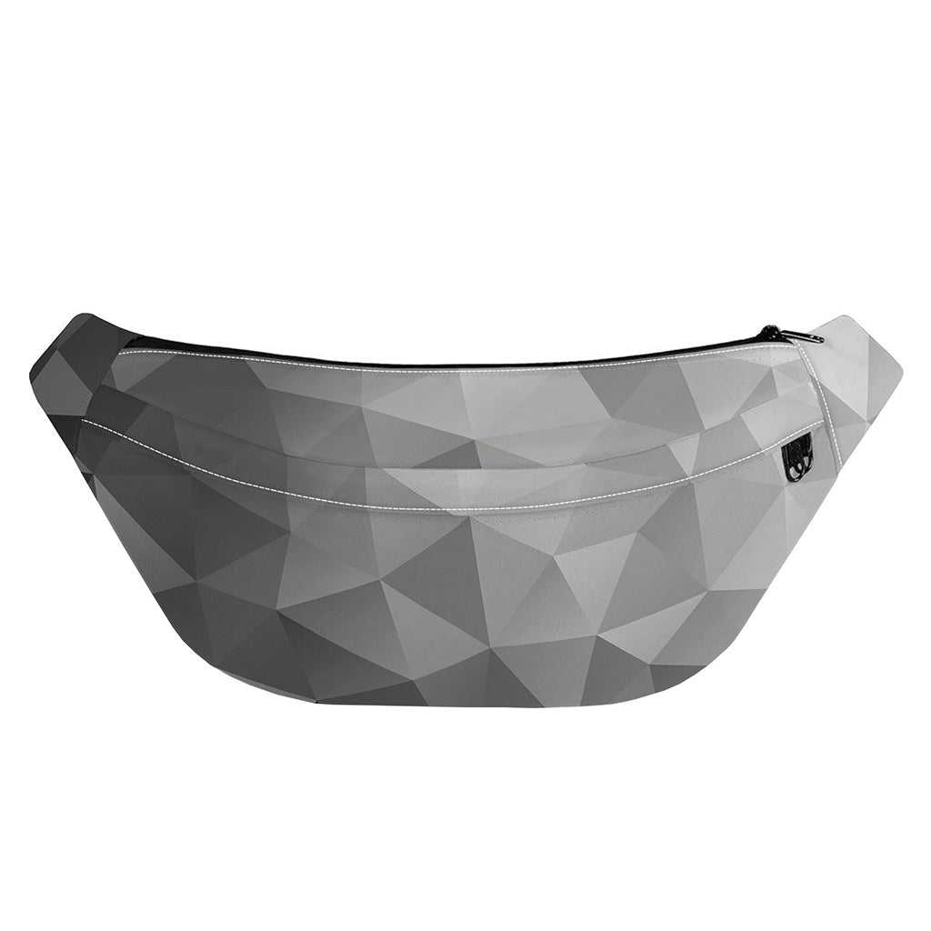 Grey Polygonal Geometric Print Fanny Pack