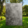 Grey Polygonal Geometric Print Garden Flag