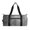 Grey Polygonal Geometric Print Gym Bag