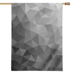 Grey Polygonal Geometric Print House Flag