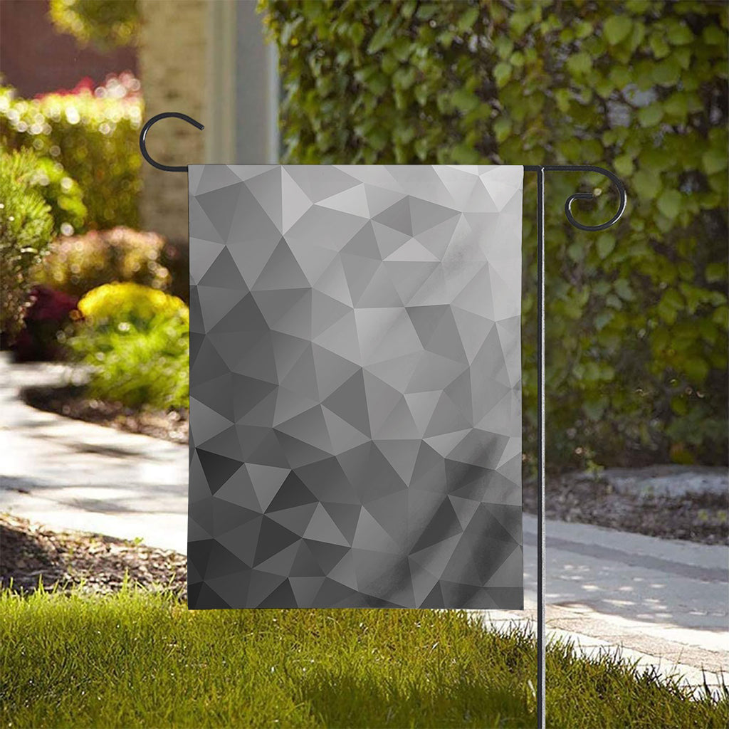 Grey Polygonal Geometric Print House Flag