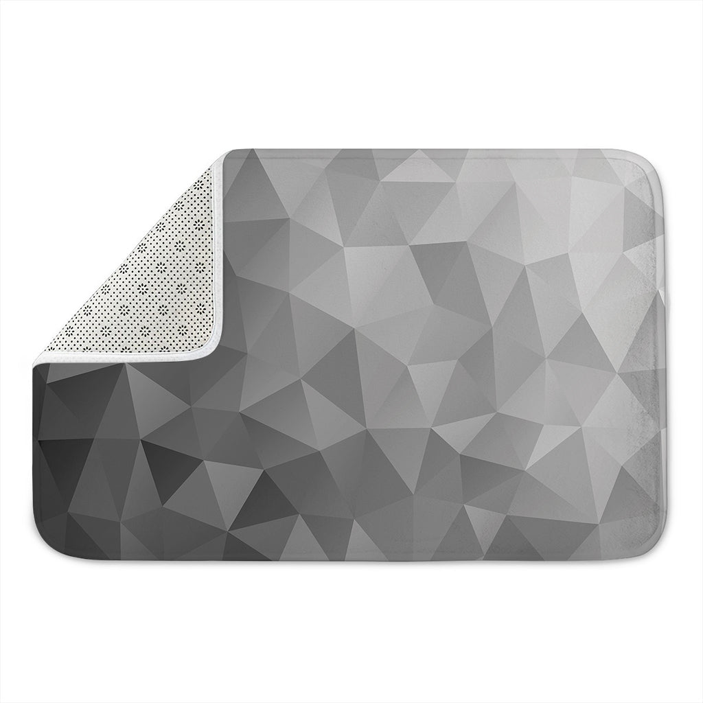 Grey Polygonal Geometric Print Indoor Door Mat