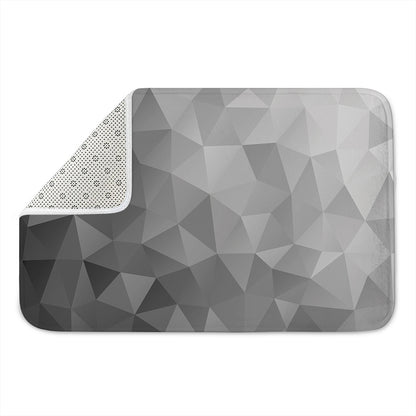 Grey Polygonal Geometric Print Indoor Door Mat