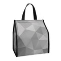 Grey Polygonal Geometric Print Insulated Lunch Tote