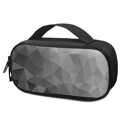 Grey Polygonal Geometric Print Insulin Cooler Travel Case