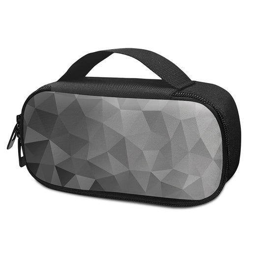 Grey Polygonal Geometric Print Insulin Cooler Travel Case