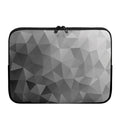 Grey Polygonal Geometric Print Laptop Sleeve